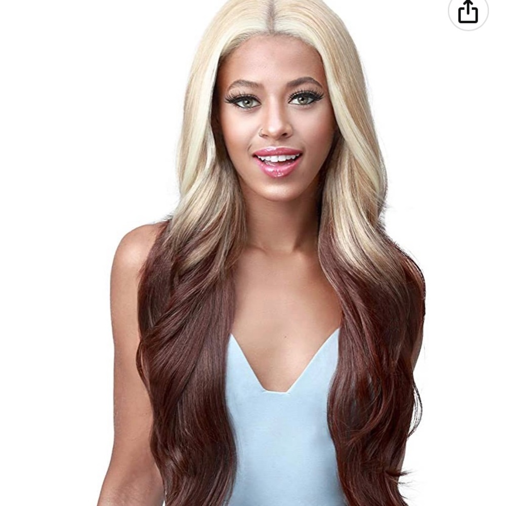 Long human blend wig